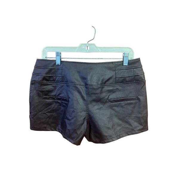 Women's Casual Faux Leather Shorts  Brown Sz L NWT - Picture 2 of 7